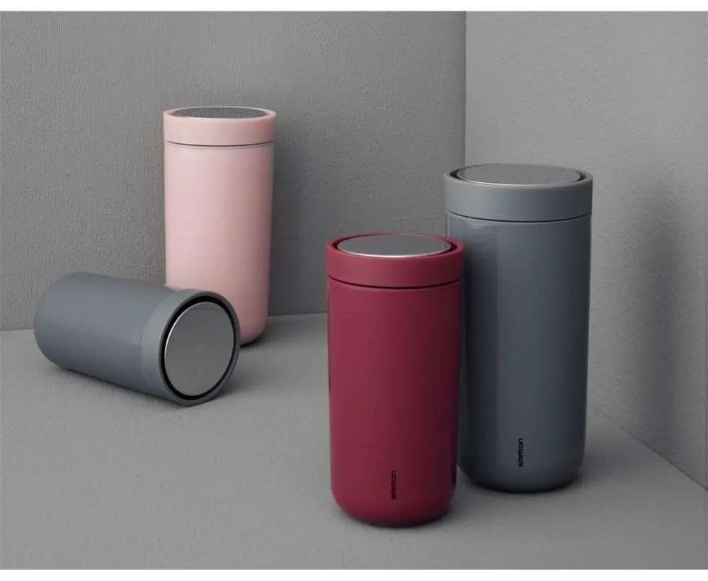 Stelton Termohrnček Stelton Go Click 0,2l čierna metalická