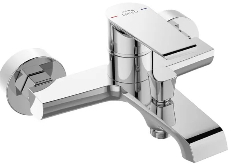 Laveo Largo, nástenná vaňová batéria 150mm, chrómová, LAV-BAH_010D