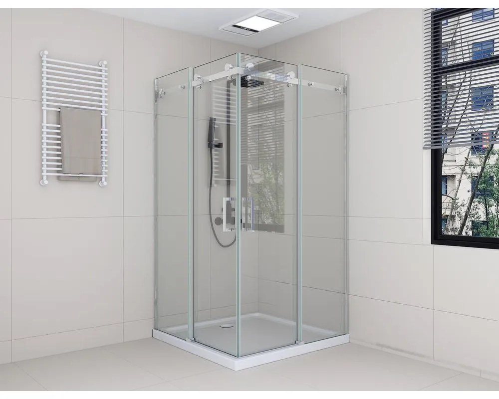 Belver Duo Sprchový kút 100x100, 195cm, 6mm, dvojdverový model