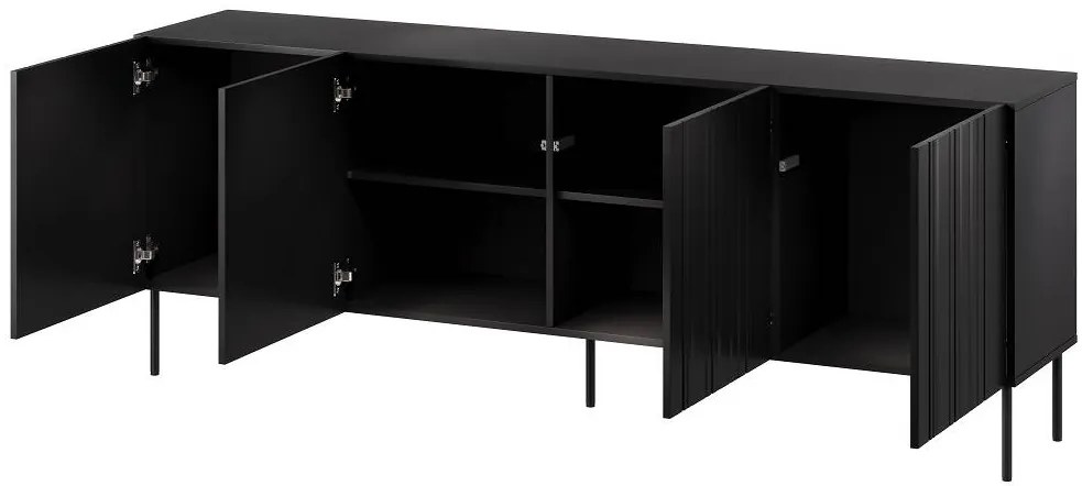 Komoda Isla 200 cm I čierna