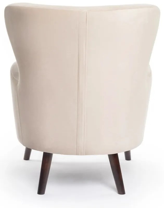Béžové zamatové kreslo ušiak Noemye – Bonami Selection