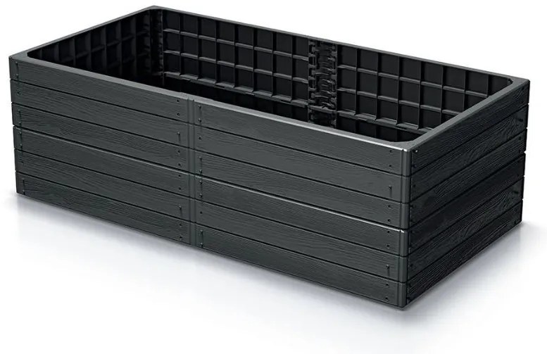 Prosperplast Vyvýšený záhon 149,2x75,6x25cm Base woody antracit