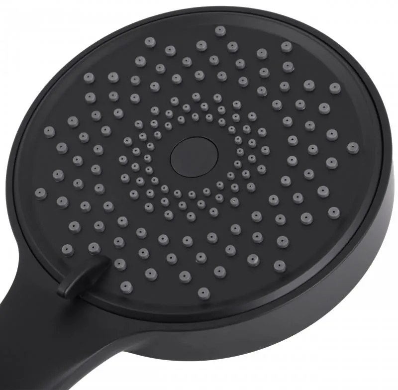 Erga Fanki, 3-funkčná ručná sprchová hlavica, čierna matná, ERG-YKA-BP.FANKI-BLK