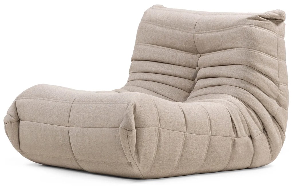 Designové křeslo Fugi béžovo-šedé