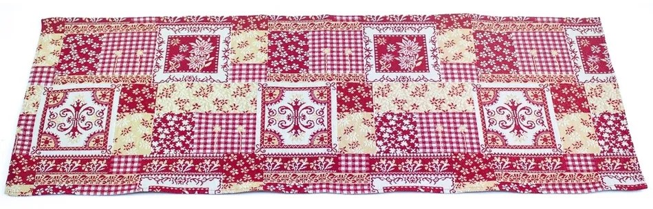 Boma Tragind Behúň Patchwork červená, 32 x 96 cm