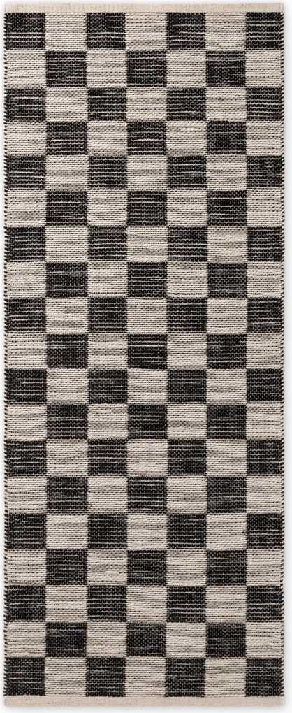 Hanse Home, Behúň Handloom 106333 Rex White Black, 80x300, čiernobiela, chodba / predsieň