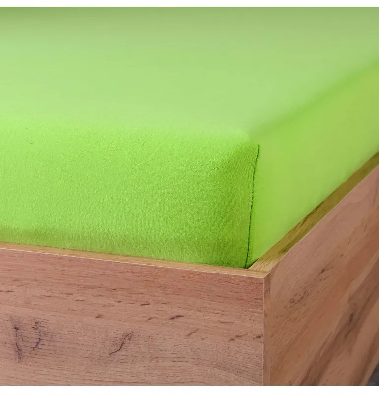 Plachta posteľná zelená jersey EMI, Plachta 90x200