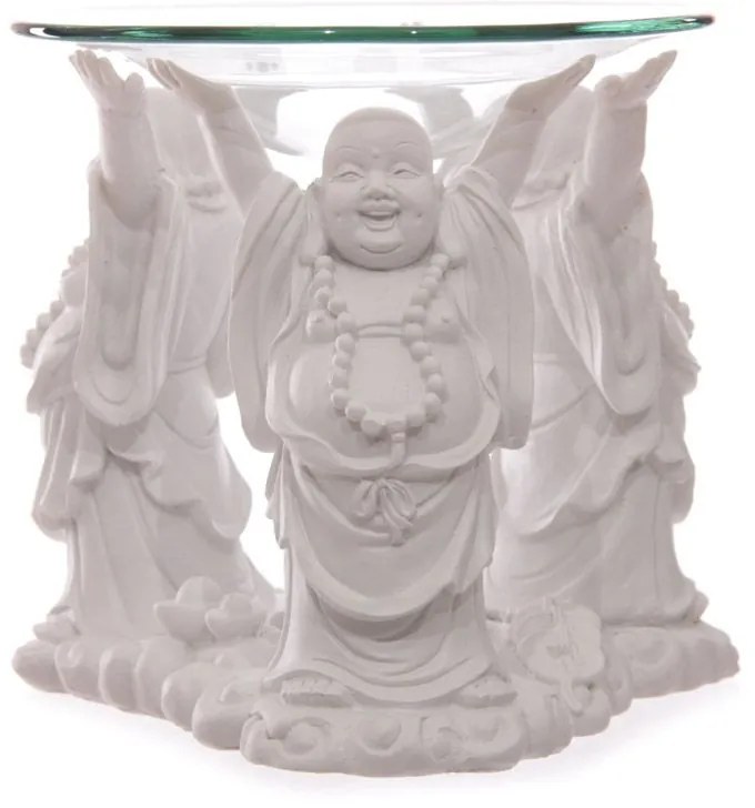 Aromalampa Smejúca sa Budha biela 11cm