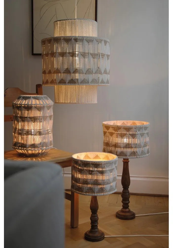 Stolová lampa s tienidlom z textilu a juty v hnedo-prírodnej farbe (výška 62,5 cm) Ano – Markslöjd