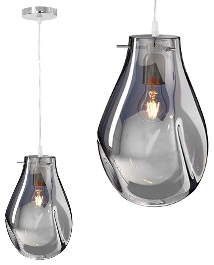 Toolight - Škandidávske závesné svietidlo APP329-1CP, strieborná, OSW-00329