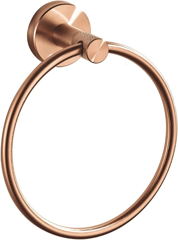 Kúpeľňový vešiak REA MODERN Ring 6610 kartáčovaná meď