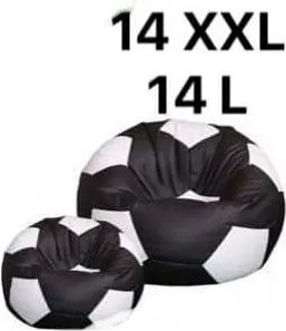 Sedací vak FUTBAL, čierno / biela (samostatný veľký)