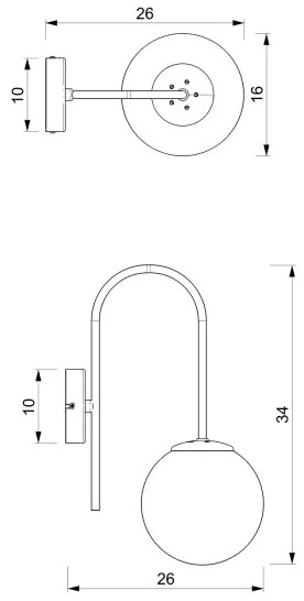 Nástenná lampa CAMBRIDGE 1xE14/60W/230V čierna
