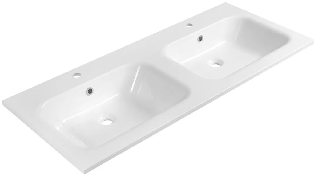 Sapho Sapho, ARECA dvojumývadlo, liaty mramor, 121x51,5cm, biela, AC121