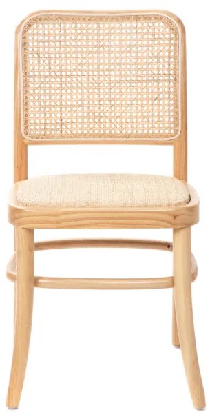 Jedálenská stolička LEGNO drevená s ratanom 871370