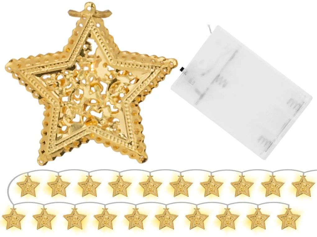 Vianočná LED svetelná reťaz s hviezdami LUMI