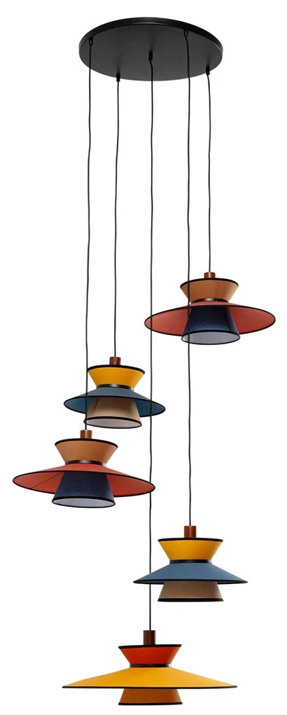 Riva visiaca lampa viacfarebná Ø87 cm