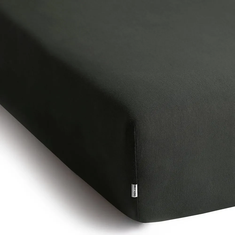 Tmavosivá napínacia plachta jersey 200x200 cm Amber – Restilo