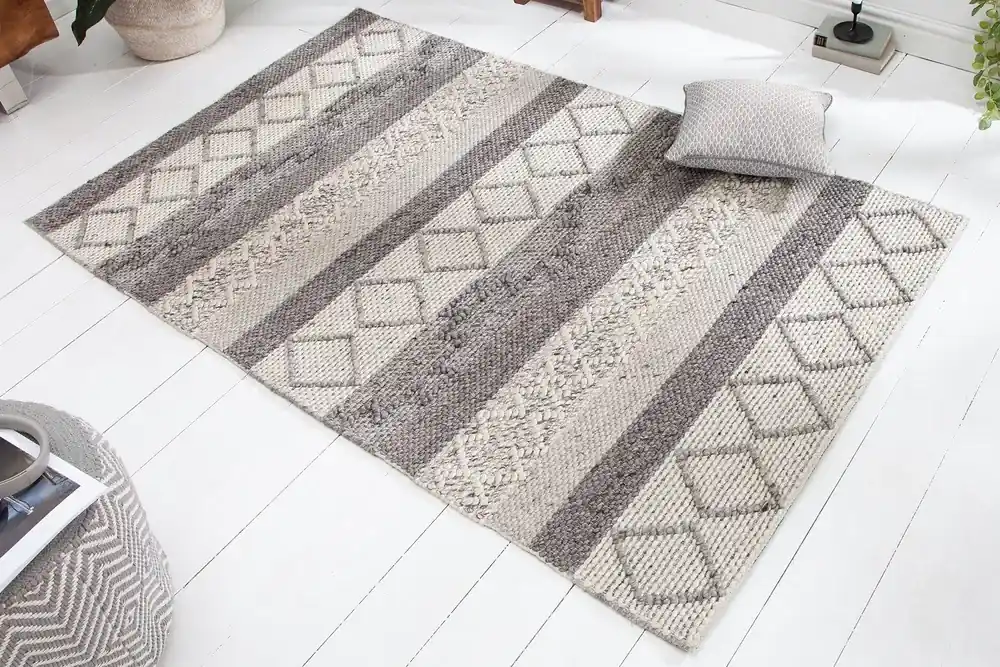 Dizajnový koberec Rebecca 240 x 160 cm sivý | BIANO