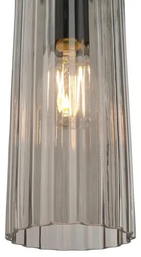 Nordlux - Luster na lanku MIELLA 3xE27/25W/230V čierny/dymový