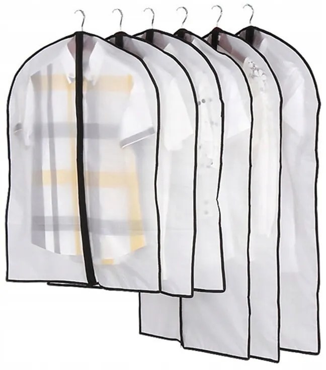 Arte Regal Látkový ochranný obal na oblečenie, biely WHITE KIPIT, 60x100cm