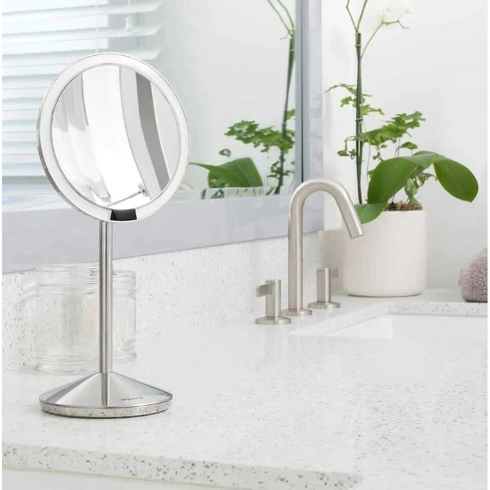 Kozmetické zrkadlo s osvetlením/zväčšovacie (10x) ø 12 cm Travel – simplehuman