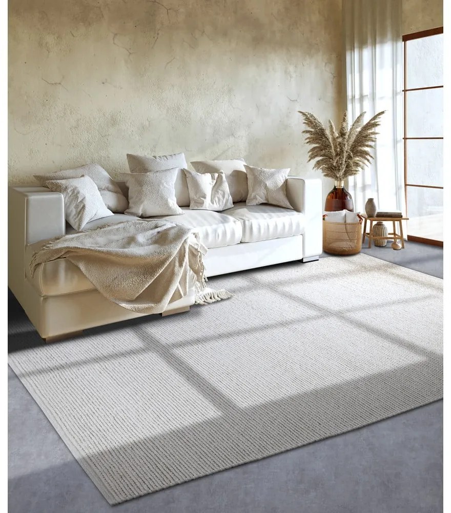 Biely ručne tkaný vlnený koberec 120x170 cm Francois – Villeroy&amp;Boch