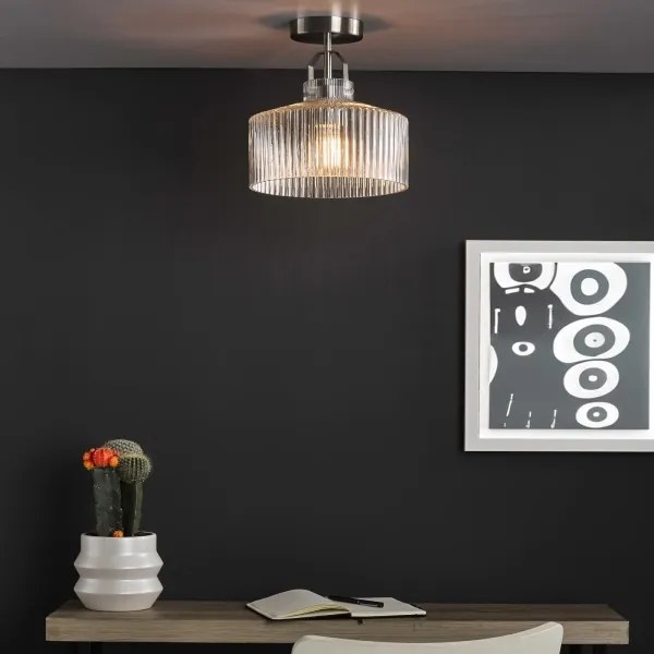 Där Lighting LEN4846 - Prisadený luster LENKA 1xE27/60W/230V matný chróm