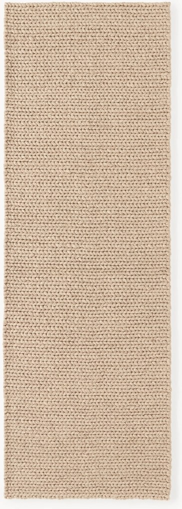 Ručne vyrobený vlnený behúň s vrúbkovanou štruktúrou Bruna