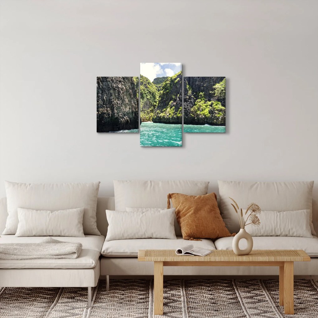 Obraz horskej rieky (90x60 cm)