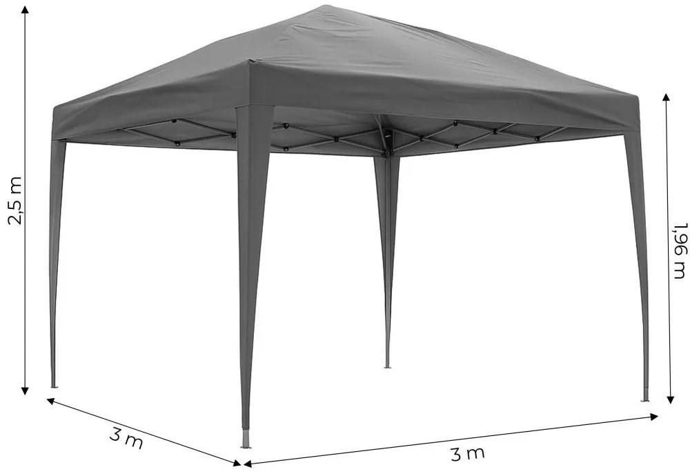 Bestent Záhradný altánok 3x3m skladací Grey