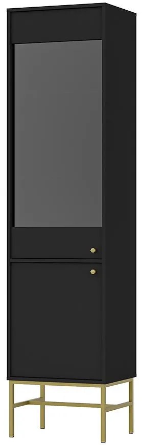 Vitrína Tokyo 3 2D čierny grafit 101