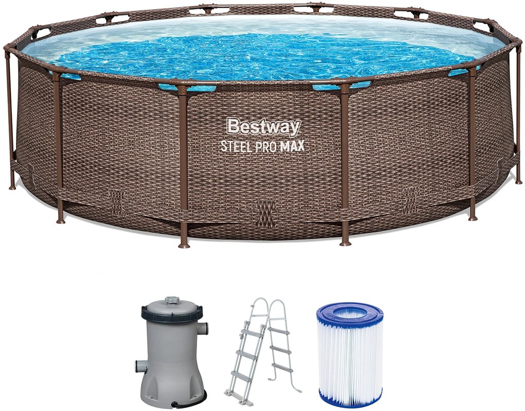 BESTWAY Steel Pro Max Bazén 366 x 100 cm, kartušová filtrácia 56709 | BIANO