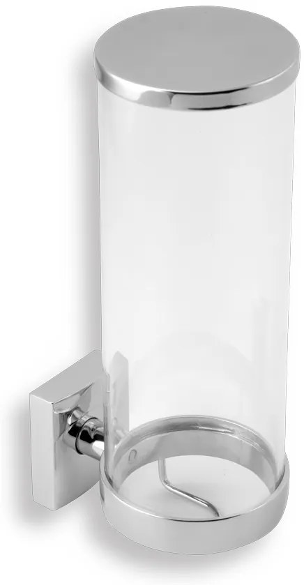 Novaservis - Zásobník na kozmetické tampóny sklo Metalia 12 chróm, 0272,0