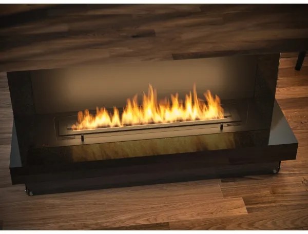 InFire - Vstavaný BIO krb 100x45 cm 3kW čierna