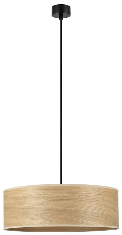 Závesné svietidlo s tienidlom z dubového dreva Sotto Luce TSURI XL