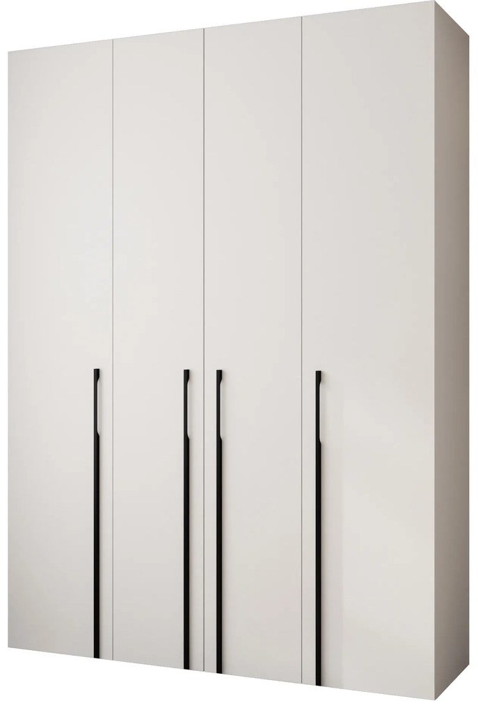 Šatníková skriňa 180 cm Carmela 40-3 (biela + čierna). Akcia -20%. Vlastná spoľahlivá doprava až k Vám domov. 1126621