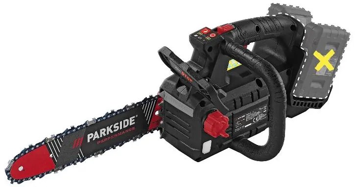 Parkside Performance® Aku prerezávacia píla na stromy + Akumulátor 20 V 4 Ah, 2 kusy + Dvojitá nabíjačka na akumulátor 20 V/4,5 A (800011289)