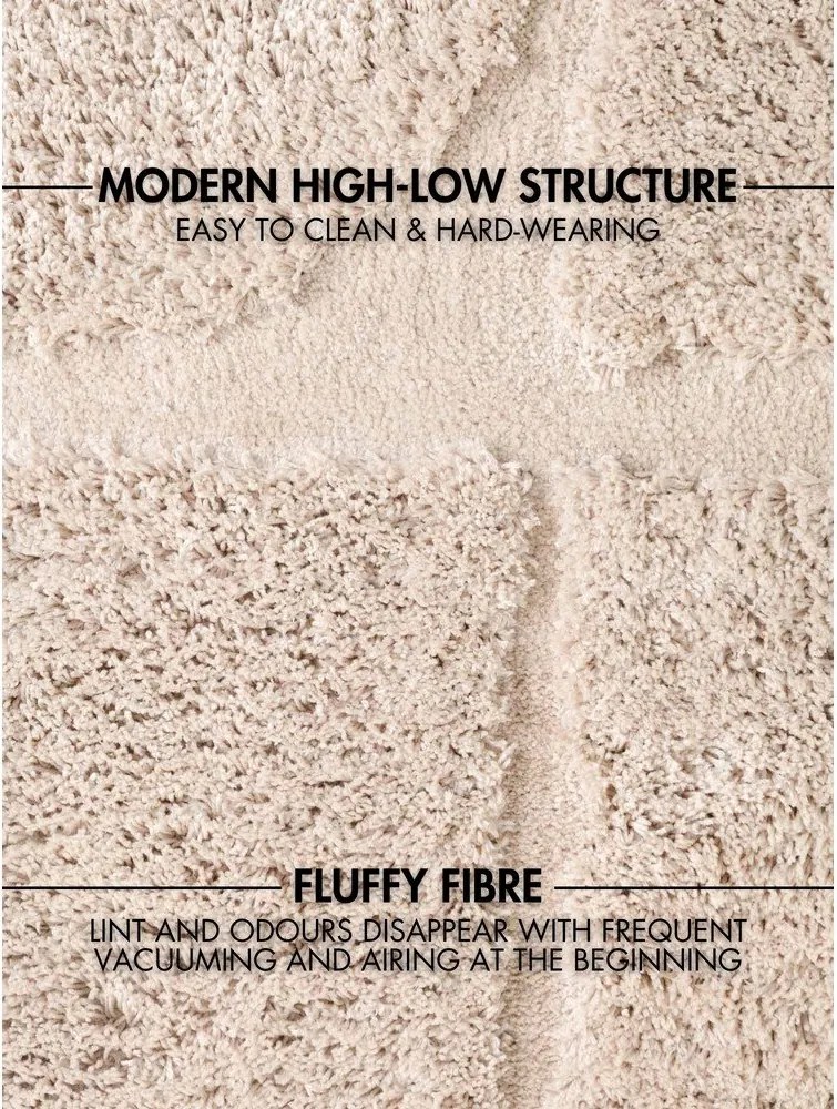 Krémový ručne tkaný koberec 120x180 cm Lambeth Jasper – Ted Baker