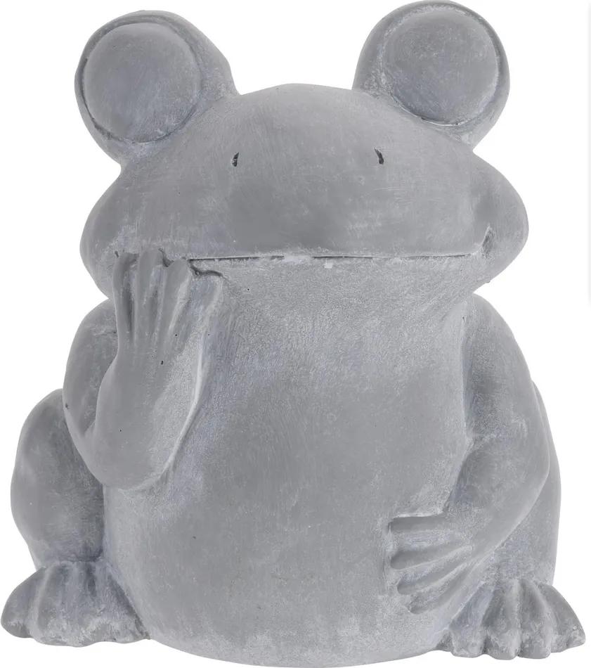 Cementový kvetináč Žaba, 23,5 cm