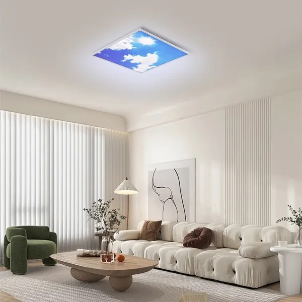 Brilagi-LED Stmievateľné svietidlo SLIMFRAME LED/58W/230V 60x60 cm strieborná/modrá+DO
