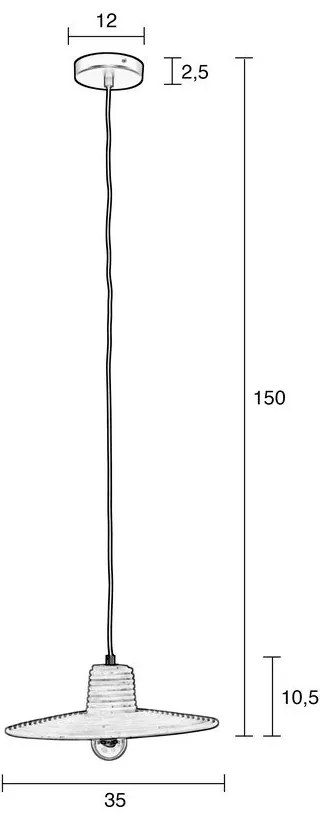 Čierne stmievateľné závesné svietidlo s ratanovým tienidlom ø 35 cm Balance – Zuiver