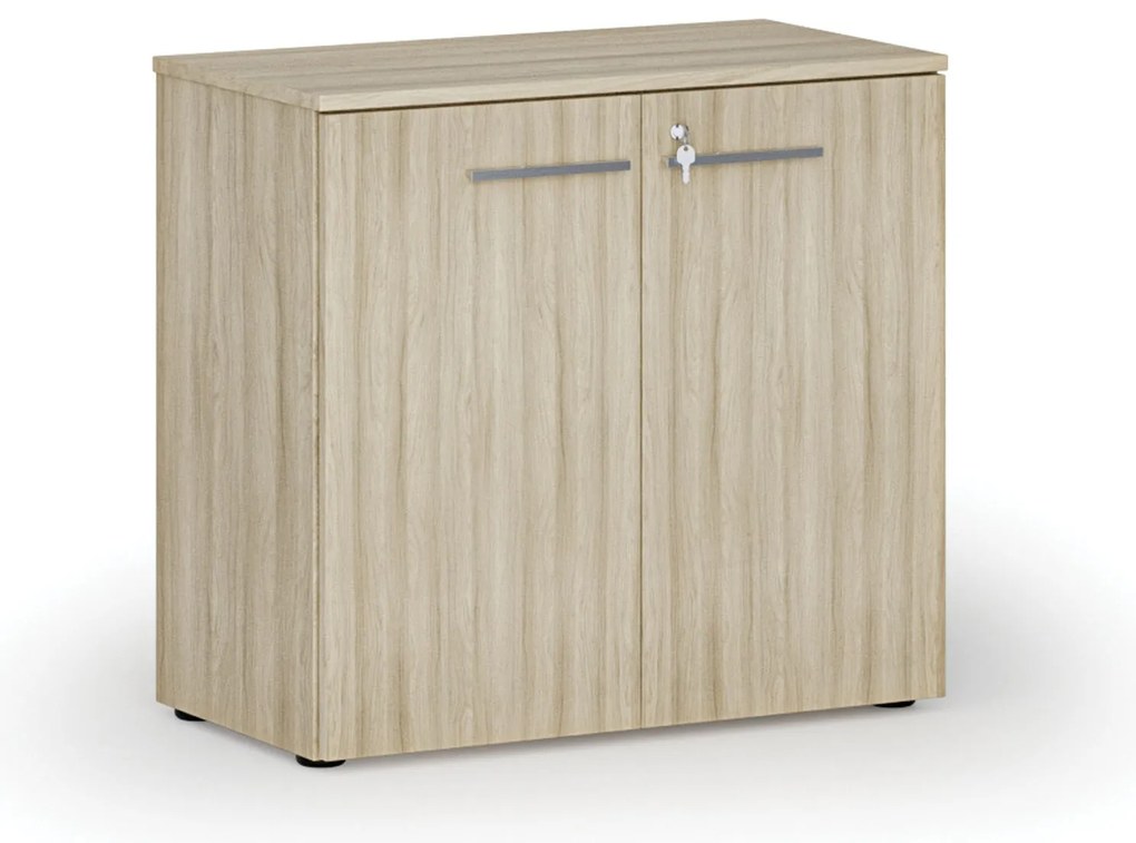 Kancelárska skriňa s dverami PRIMO WOOD, 800 x 420 x 740 mm, dub prírodný