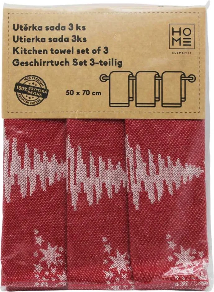 Home Elements Kuchynské utierky Stromčeky červené