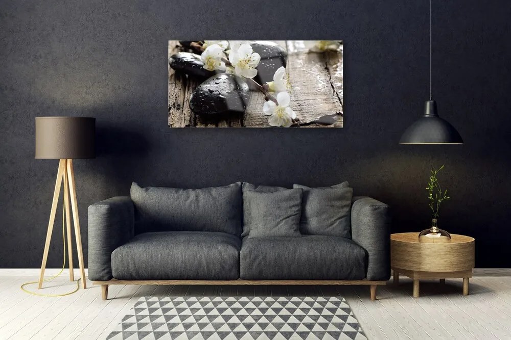 Obraz plexi Kvety kamene zen 100x50 cm