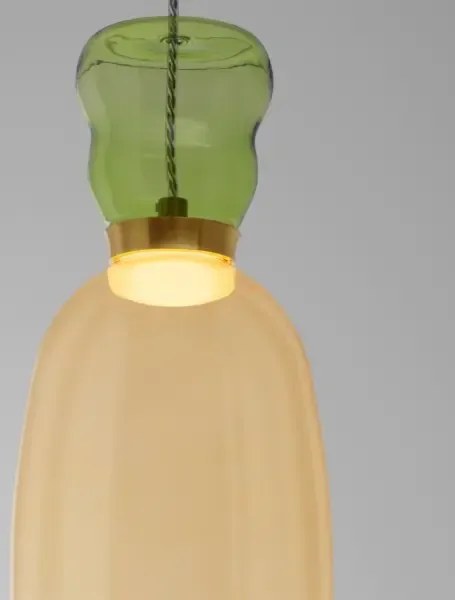 Dizajnový luster Pluma žltá