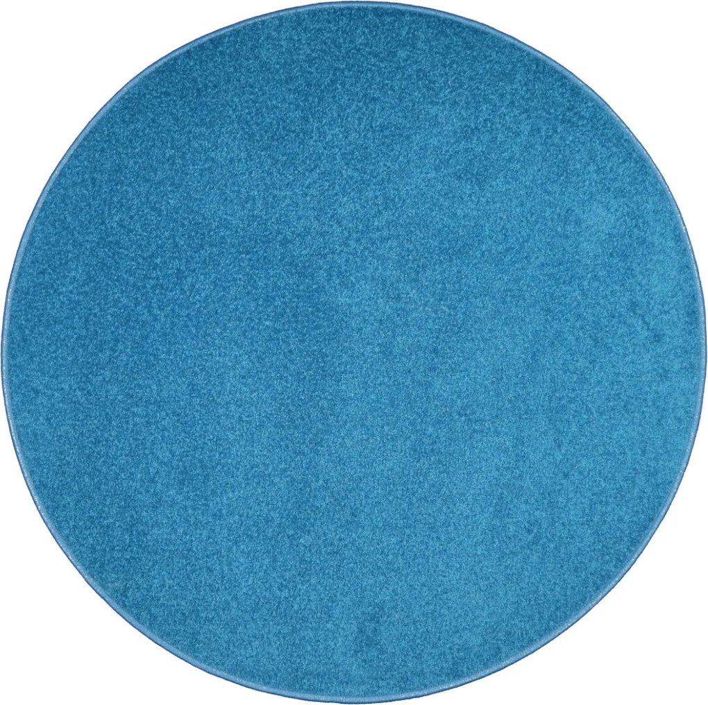 AladinWorld Expres, Kusový koberec Eton tyrkys kruh, 200x200 (priemer) kruh, modrá, obývacia izba