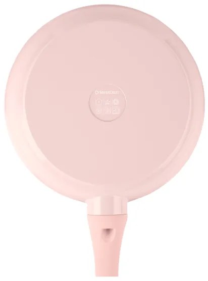 Silvercrest® Hliníková panvica, Ø 28 cm, bledoružová + Hliníková panvica, Ø 24 cm, bledoružová (800011902)