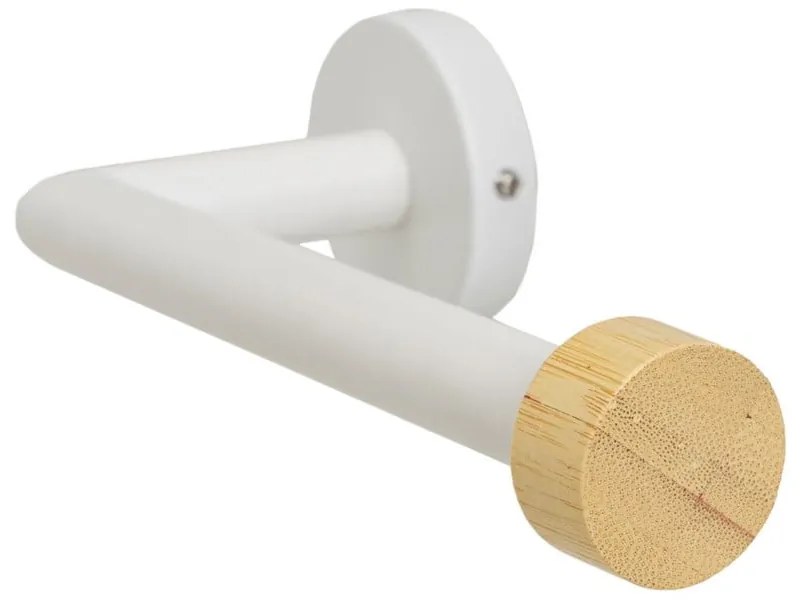 Biely nástenný kovový držiak na toaletný papier – Casa Selección