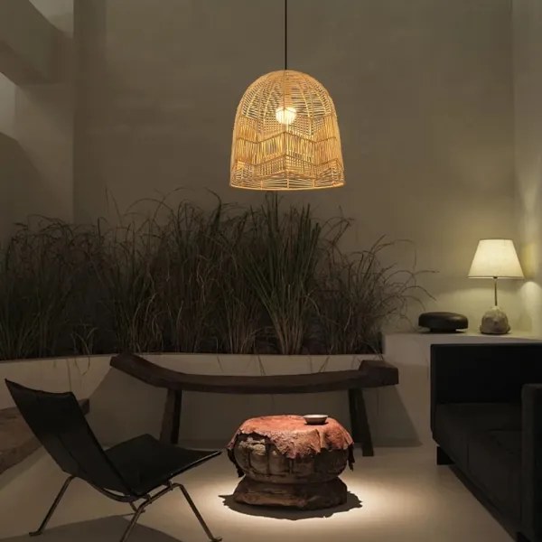 Immax 08262L - Luster na lanku PELO 1xE27/40W/230V pr. 40 cm ratan